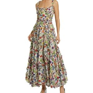 Mac Duggal Multicolor Floral Maxi Dress
